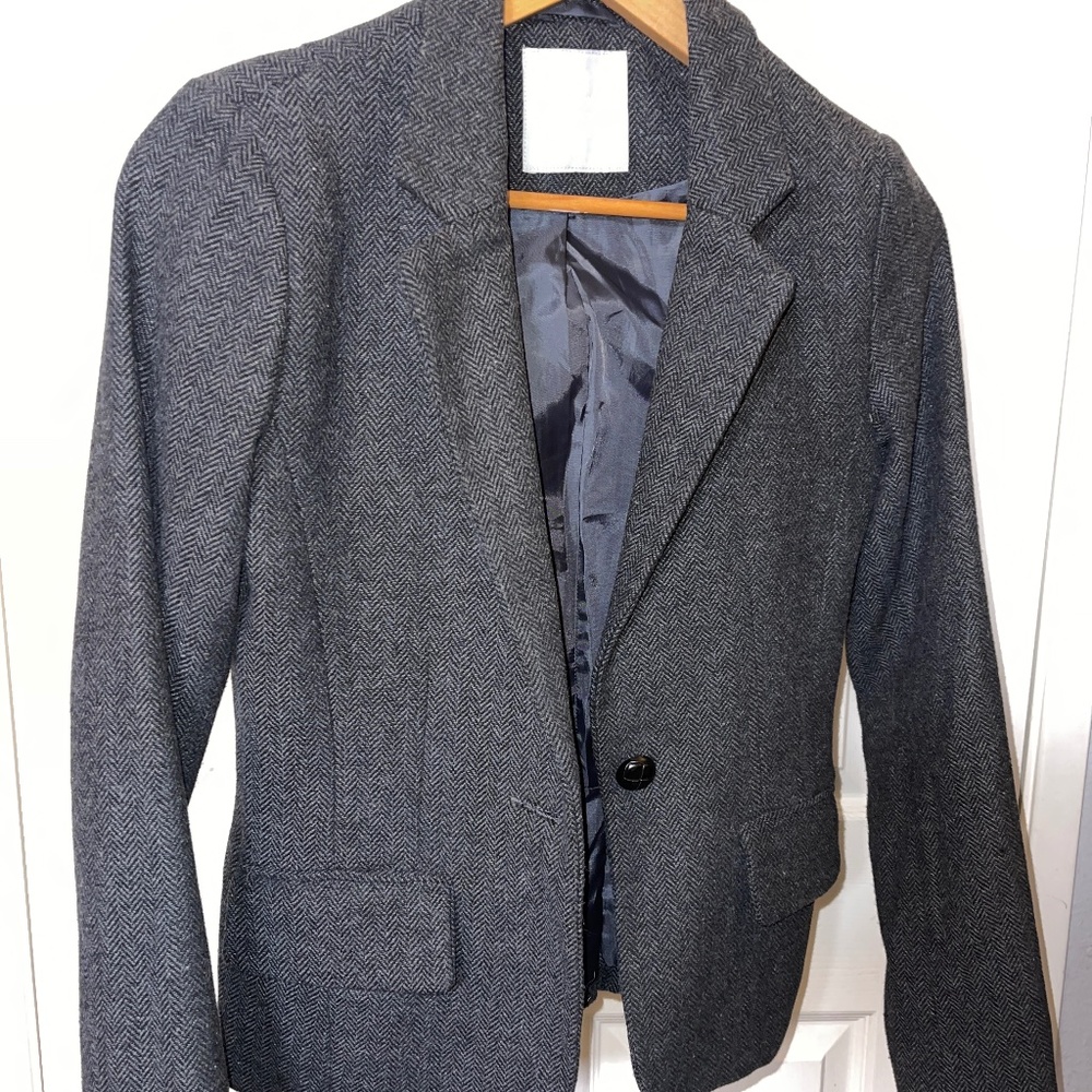 Foreign Exchange Suit Tweed Blazer Women Size S